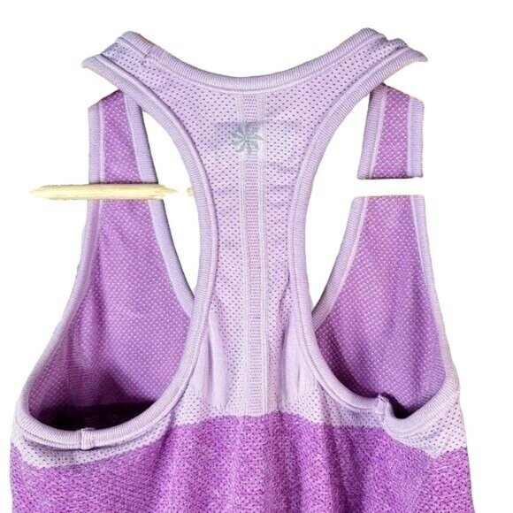 Athleta Tank Top Purple Small Ruched Racerback #982945 Athletic Fast Track - Picture 5 of 6